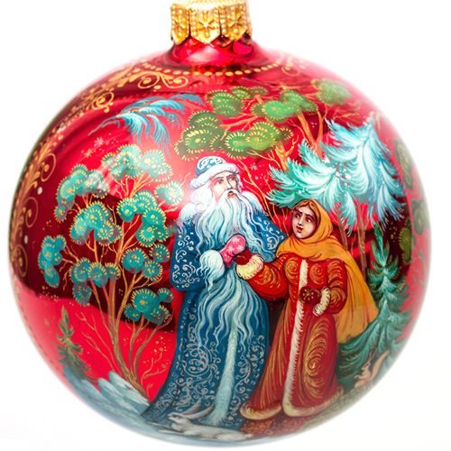 Russian Palekh Christmas Ornaments