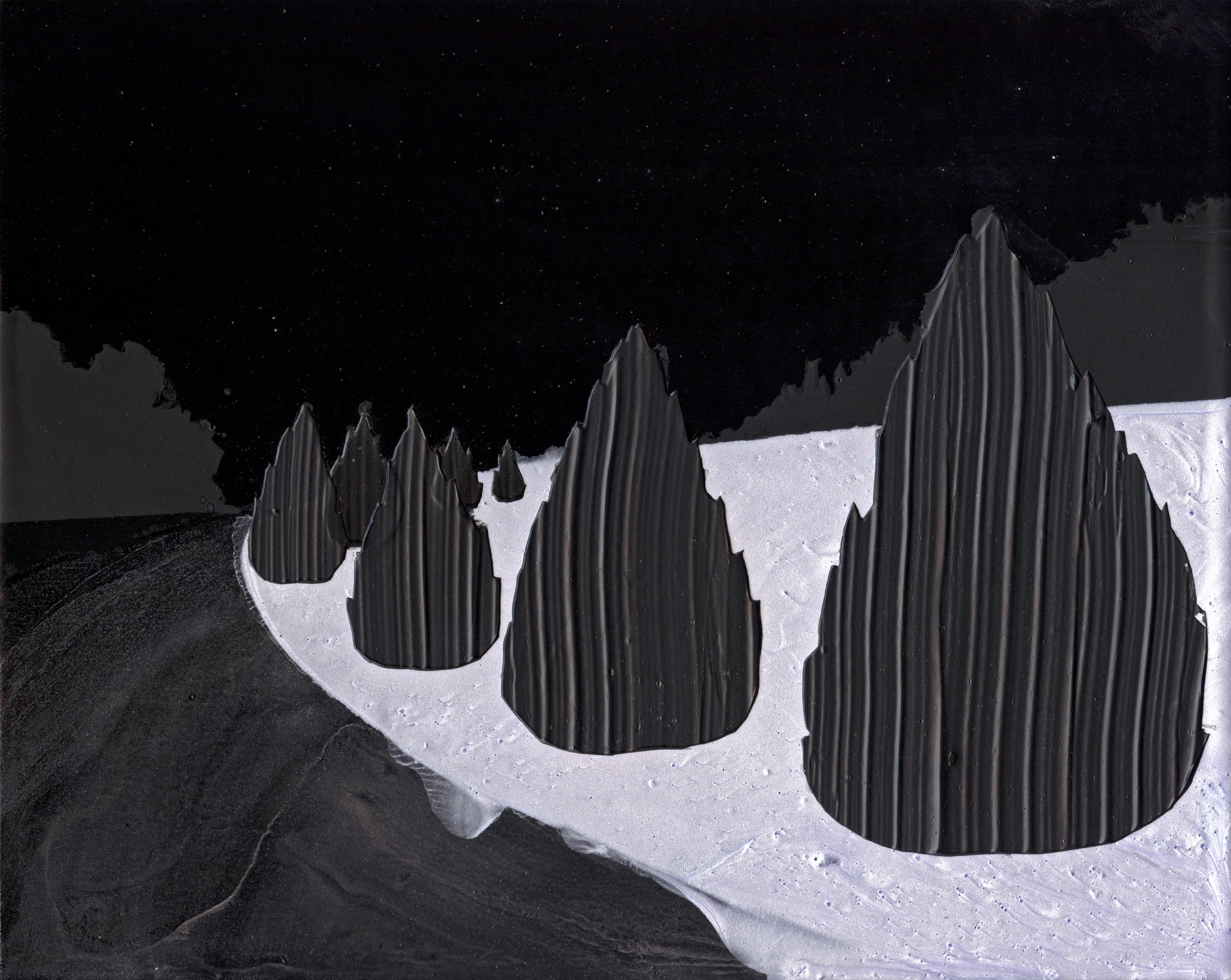 December 7, by Leigh Tarentino, acrylic on wood panel