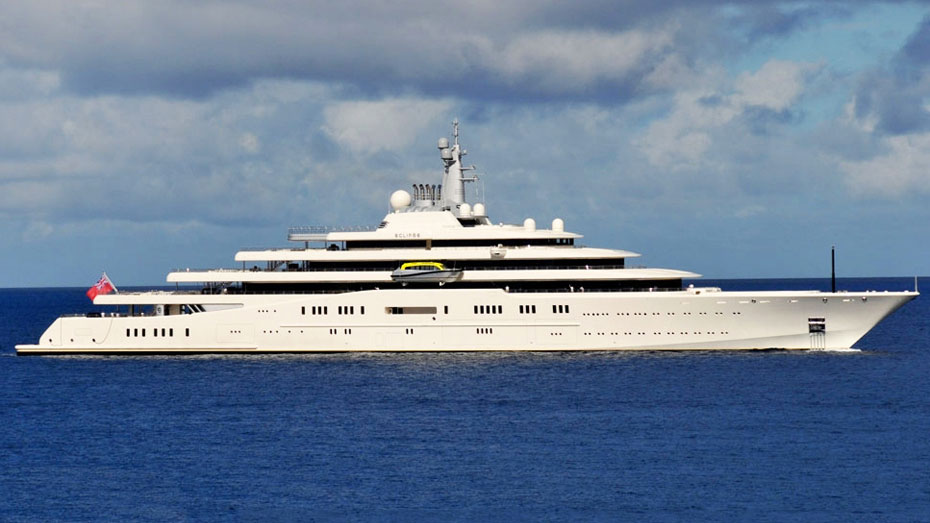 Roman Abramovich's yacht Eclipse is now the second largest yacht in the world