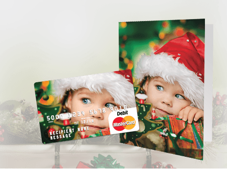 MasterCard gift cards can be personalized with photos and messages - perfect for the person that has everything.