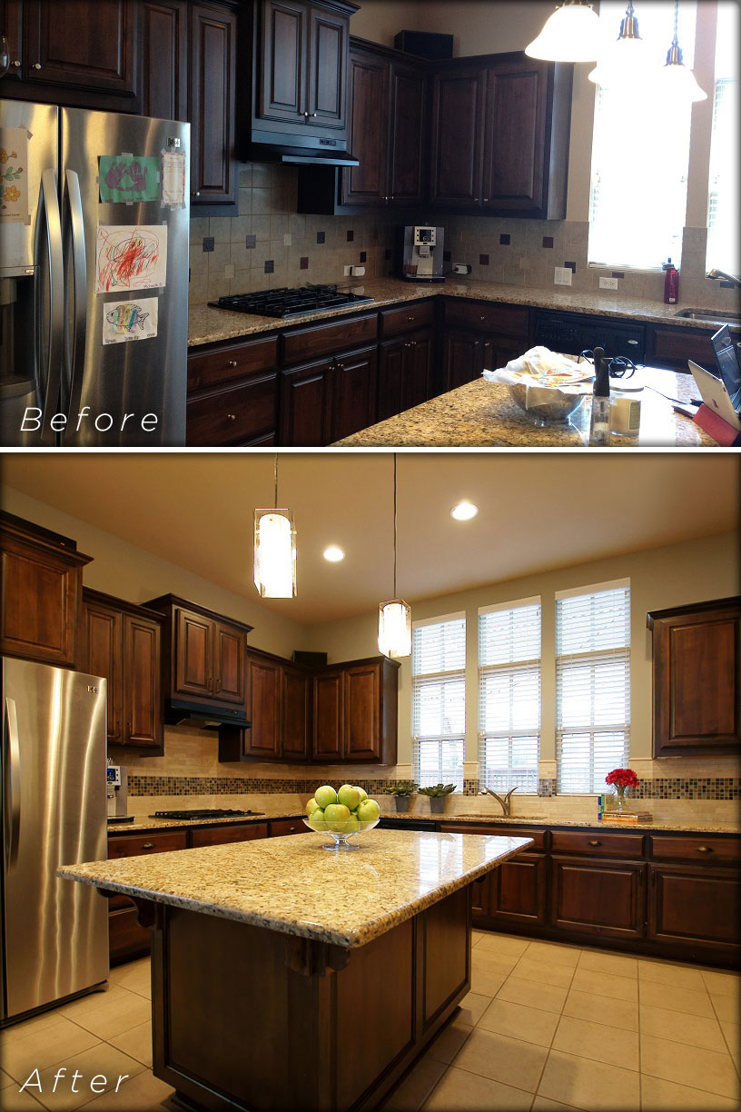 Before and After of the Kitchen Remodel