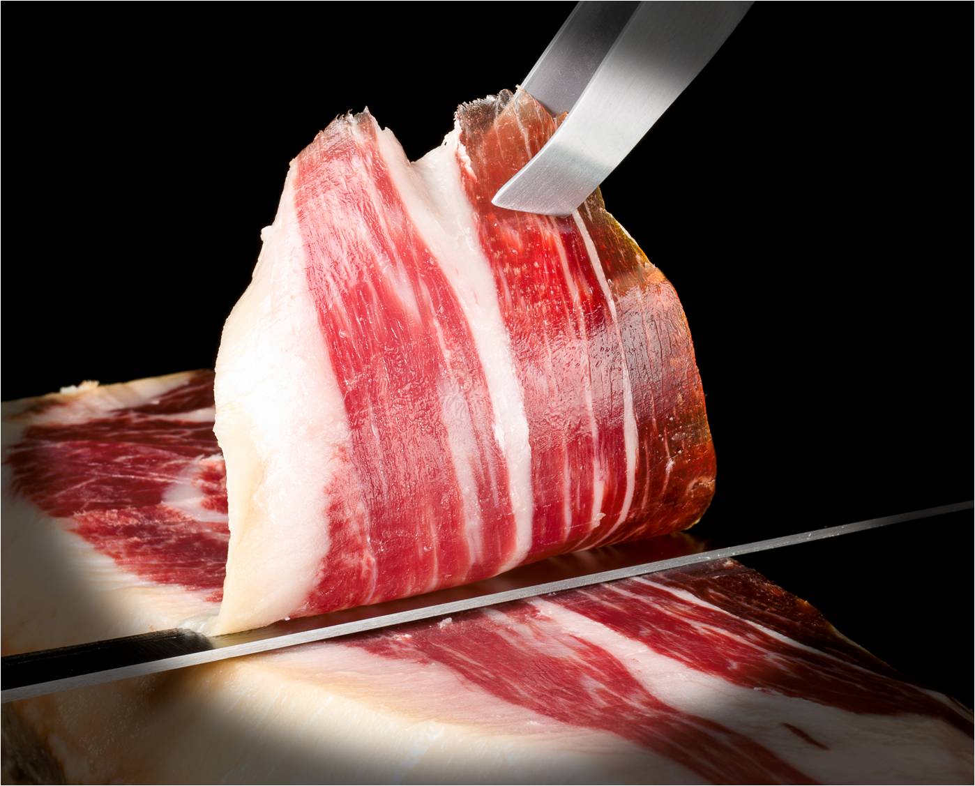 Carving a Jamón Ibérico de Bellota