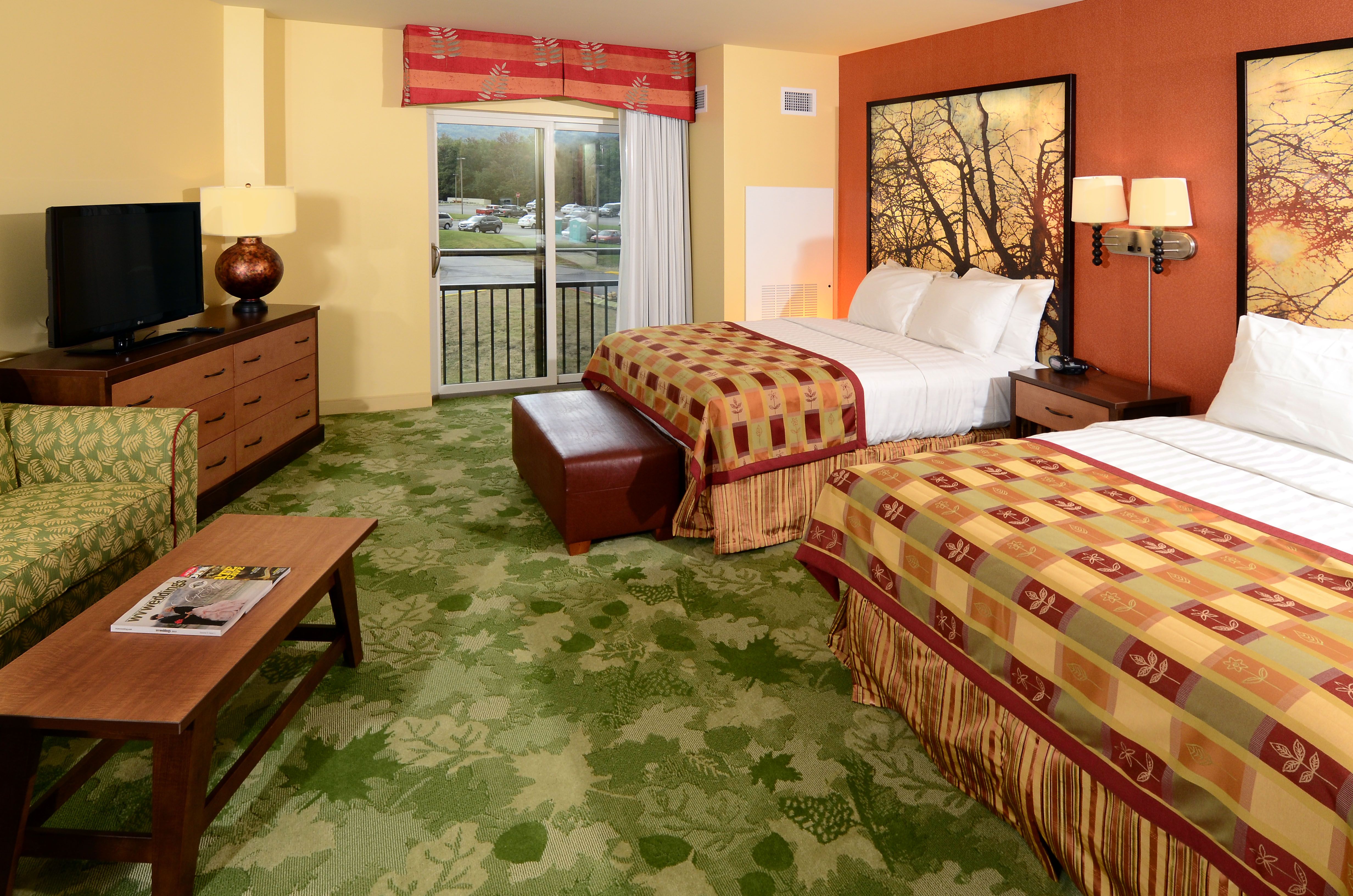 Large, comfortable bedrooms are part of the new Canaan Valley Resort State Park Lodge