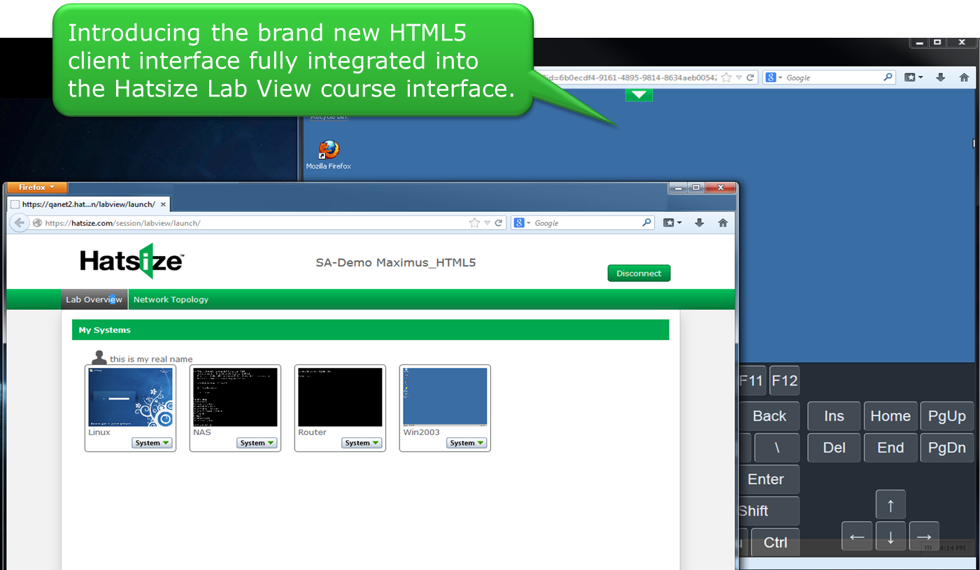 Hatsize 4.1 Virtual Training Lab with HTML5 Client