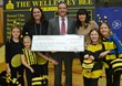 WEF Spelling Bee 2013 is a major fundraiser; (left to right) Annie Cohen (WEF co-president), Tom Fontaine (President of Wellesley Bank), Michelle Arbeely (WEF co-president) and WEF's little bees. Well