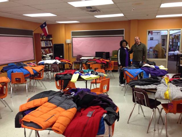 Winter Coats for students at Bowie Elementary