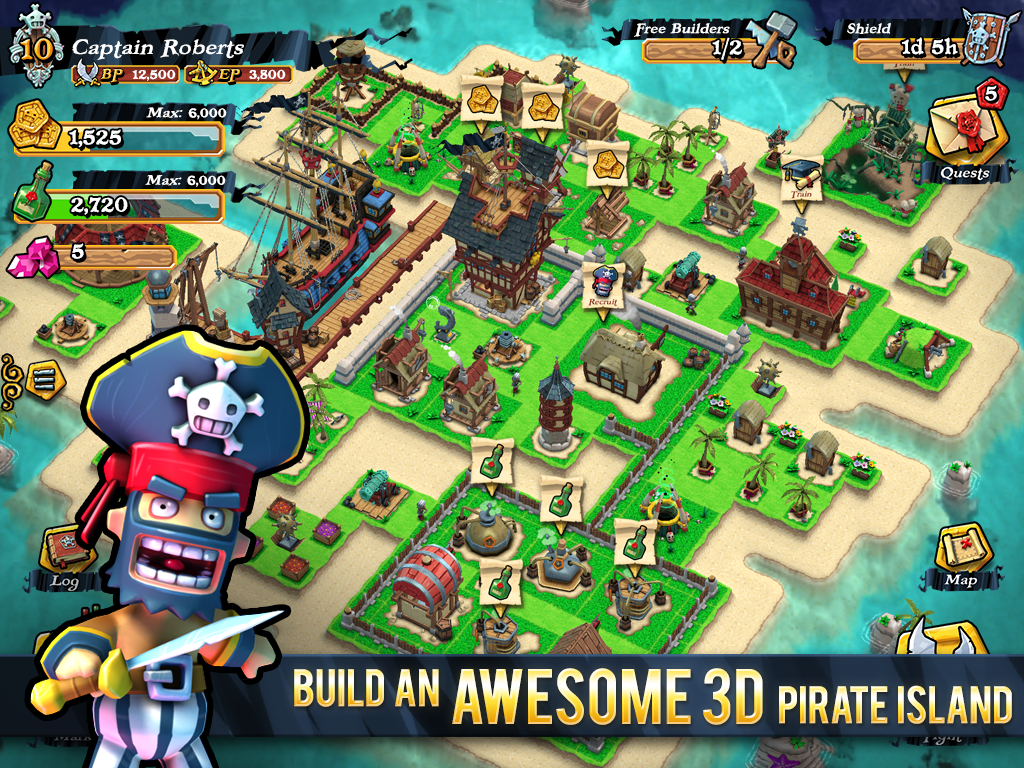 Build and awesome 3D pirate island