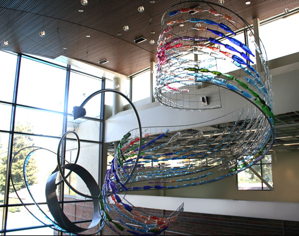 Sculpture Made of Steel and Glass by Marta Thoma Hall