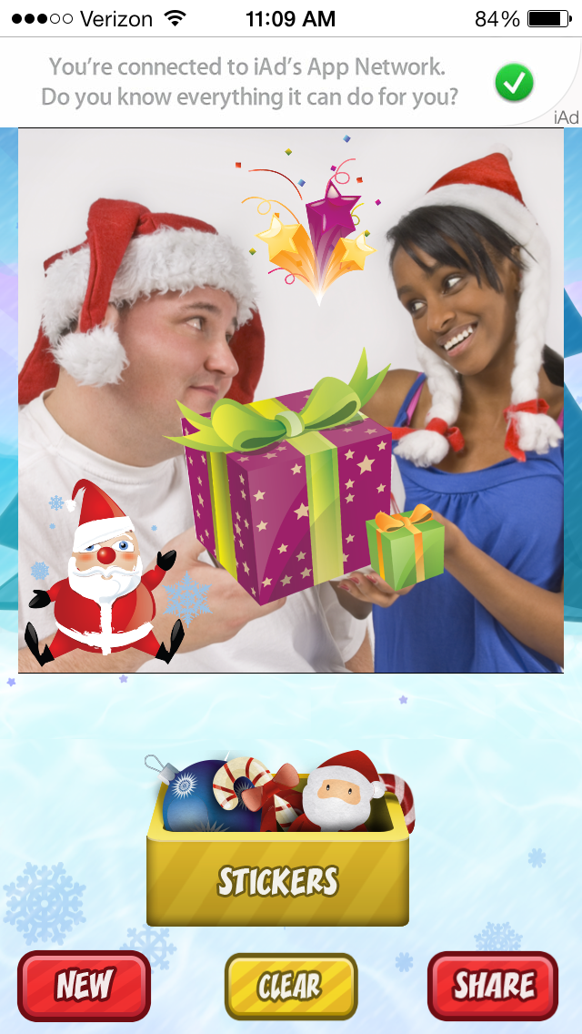 Share fun festive photos with family and friends!