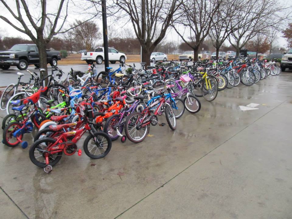 Recently 80 bikes were donated to Toys for Tots thanks to Raleigh H.O.G., Walmart and Ray Price Harley-Davidson.