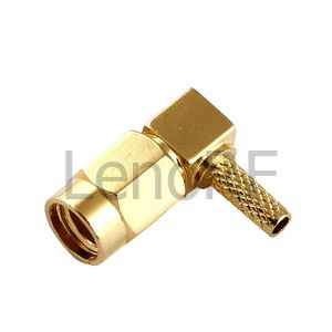 SMA Connectors male right angle for RG-178 crimping