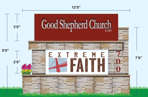 Good Shepherd Church New LED Sign