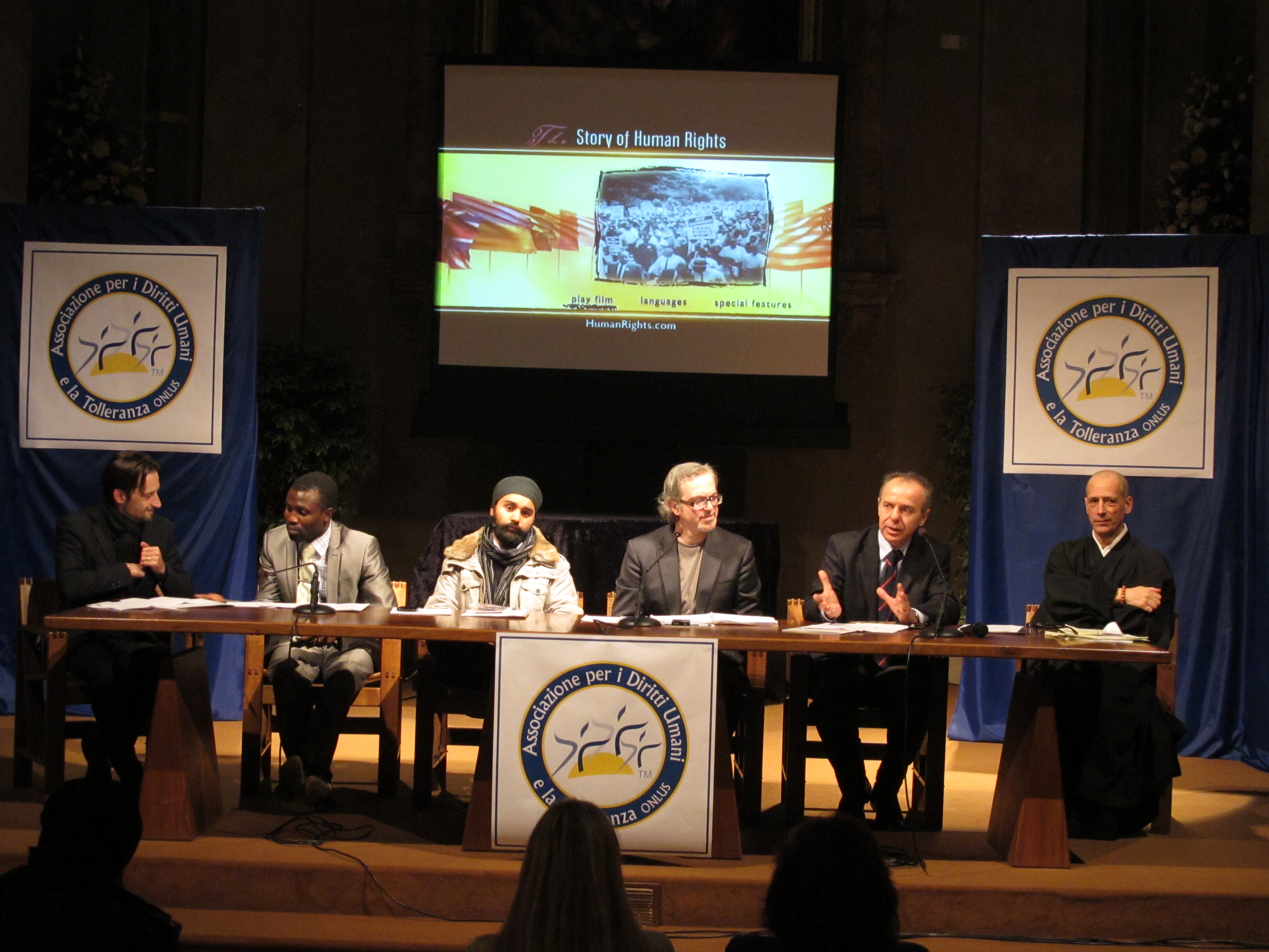 Religious leaders participated in a panel discussion in Brescia, Italy, December 18, 2013, at a Human Rights Day conference hosted by the Association for Human Rights and Tolerance.