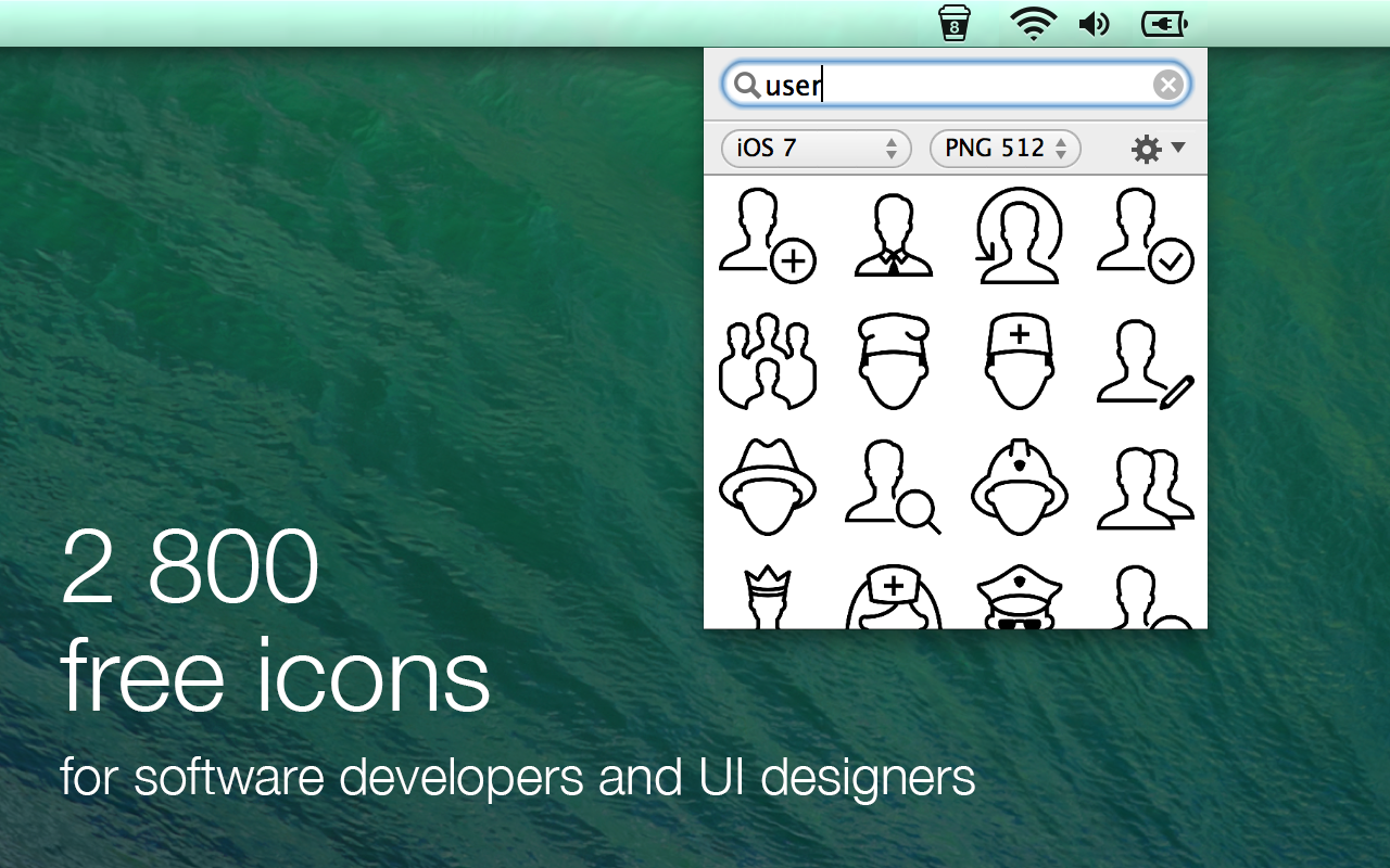 Screenshot of Icons8 App