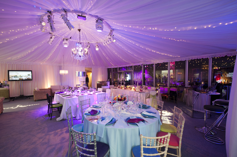 Visualise your wedding reception in the dressed marquee