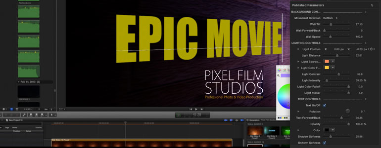 Final Cut Pro X FCPX Pixel Film Studios Effects Plugin Special Effects Video Editing