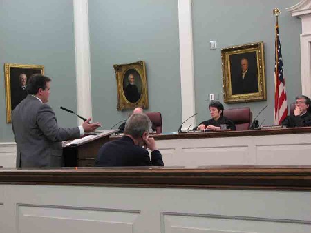 Attorney Stevens arguing in Supreme Court