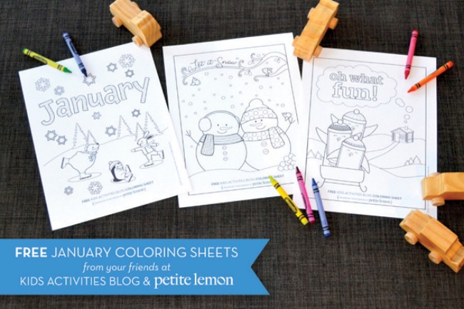 January coloring pages