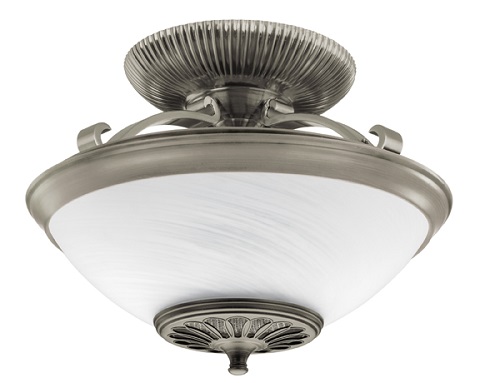 hunter 21817 brushed nickel illumi-heat semi-flush mount ceiling fixture