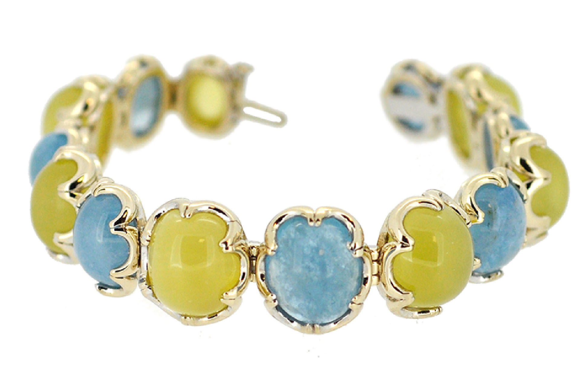 Multi Stone Bracelet by Jessica Surloff. 18K Gold, 17cts. total weight in gemstones