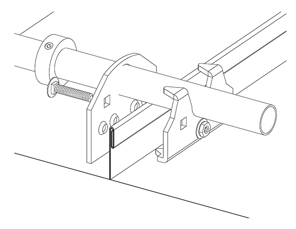 Attachment under the hem (exploded view)