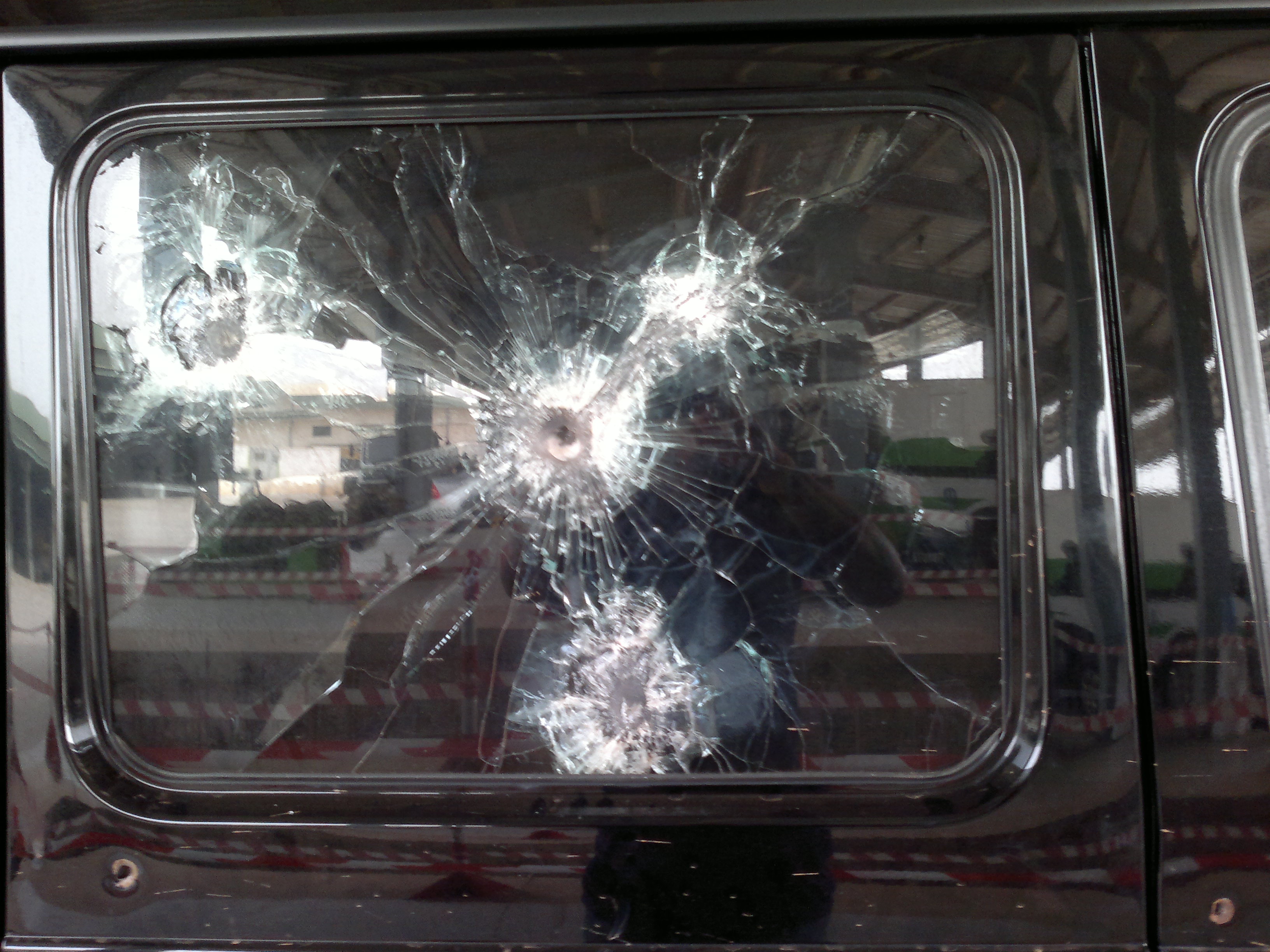 Shot Bullet proof Glass