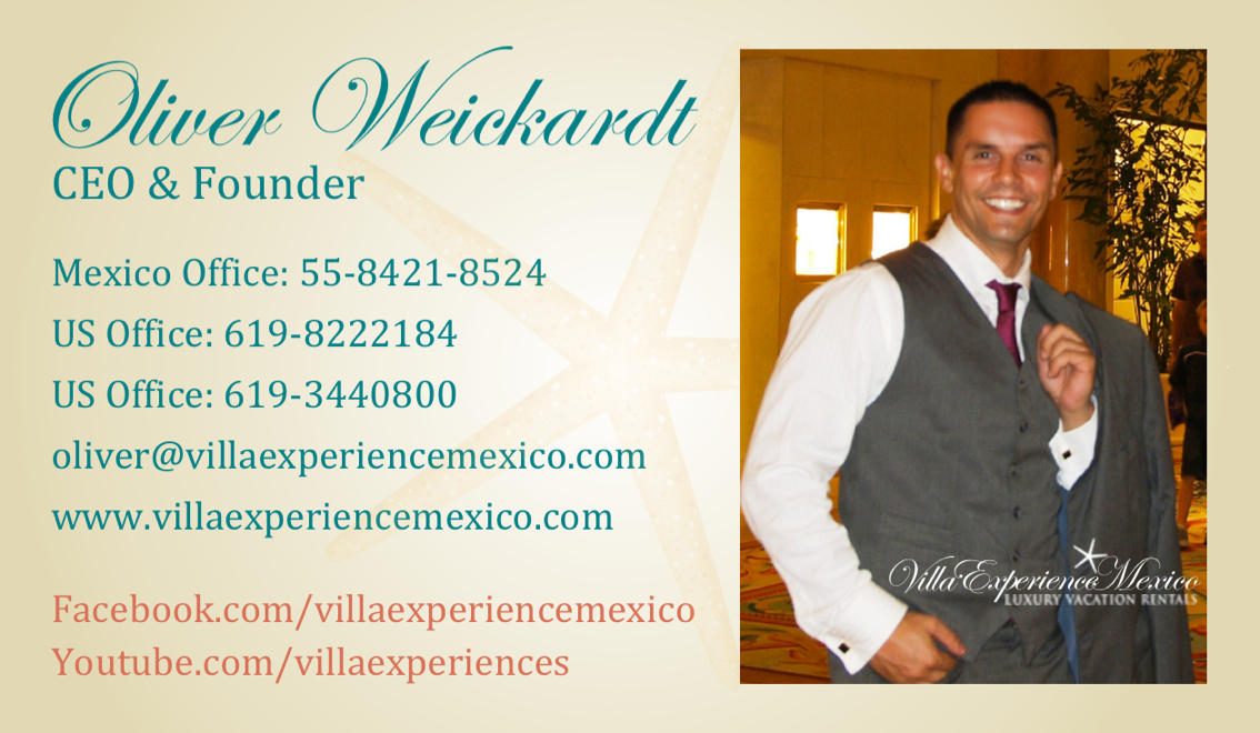 CEO & Founder of Villa Experience Mexico