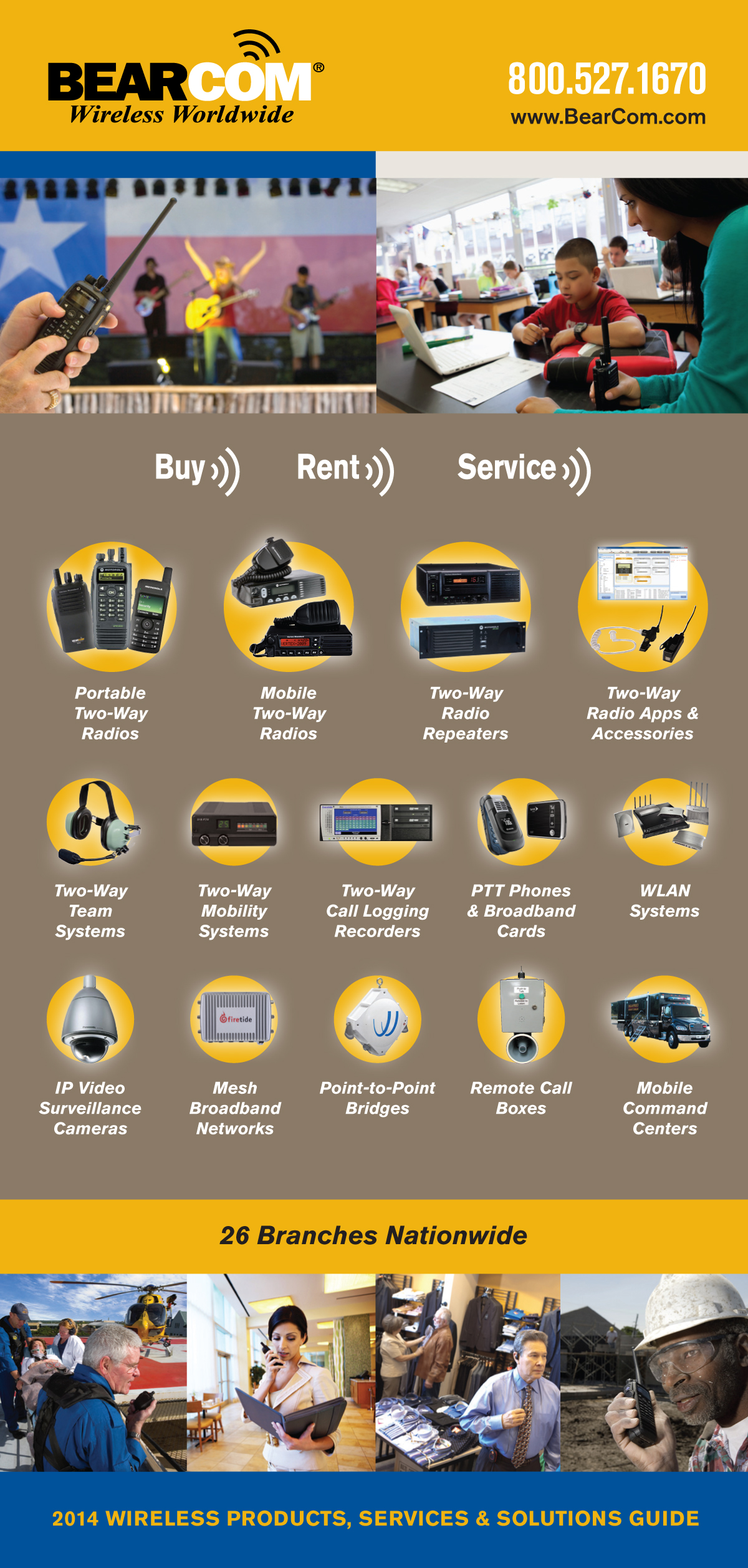 The guide highlights the products and solutions offered by BearCom and all its wireless technology partners.