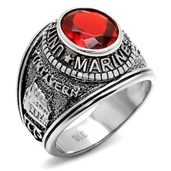 Men's Stainless Steel Marines Ring