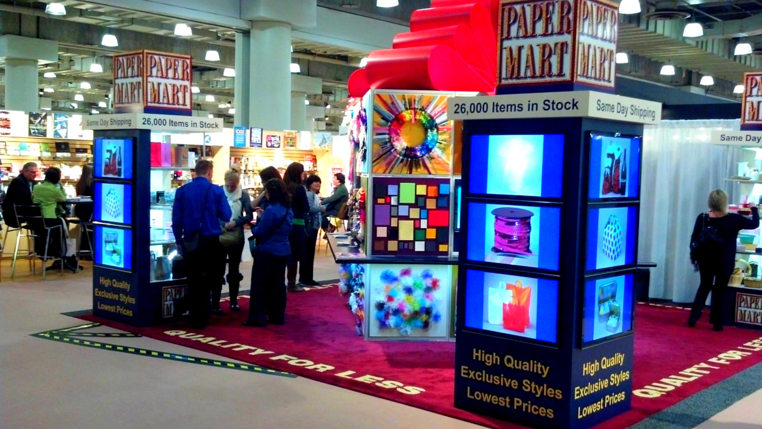Paper Mart's Booth at Last Year's NY NOW will feature new products this year. Look for the giant gift box!
