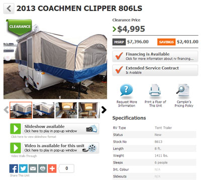 The New Campkin’s RV Centre Website Puts Buyers First