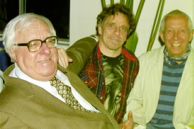 Ray Bradbury, Matt Pallamary, and Sid Stebel at the Santa Barbara Writer's Conference