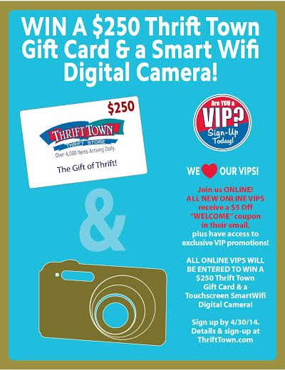 New Thrift Town VIP Giveaway Information