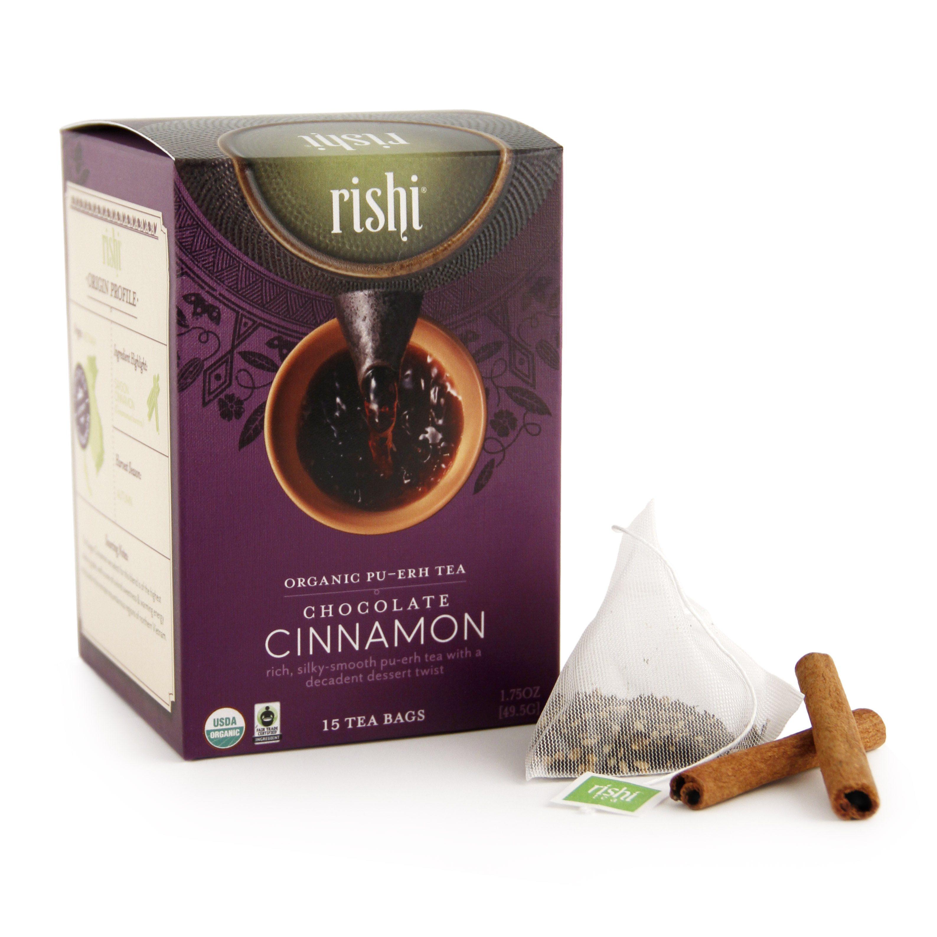 Rishi Organic Pu-erh Tea, Chocolate Cinnamon