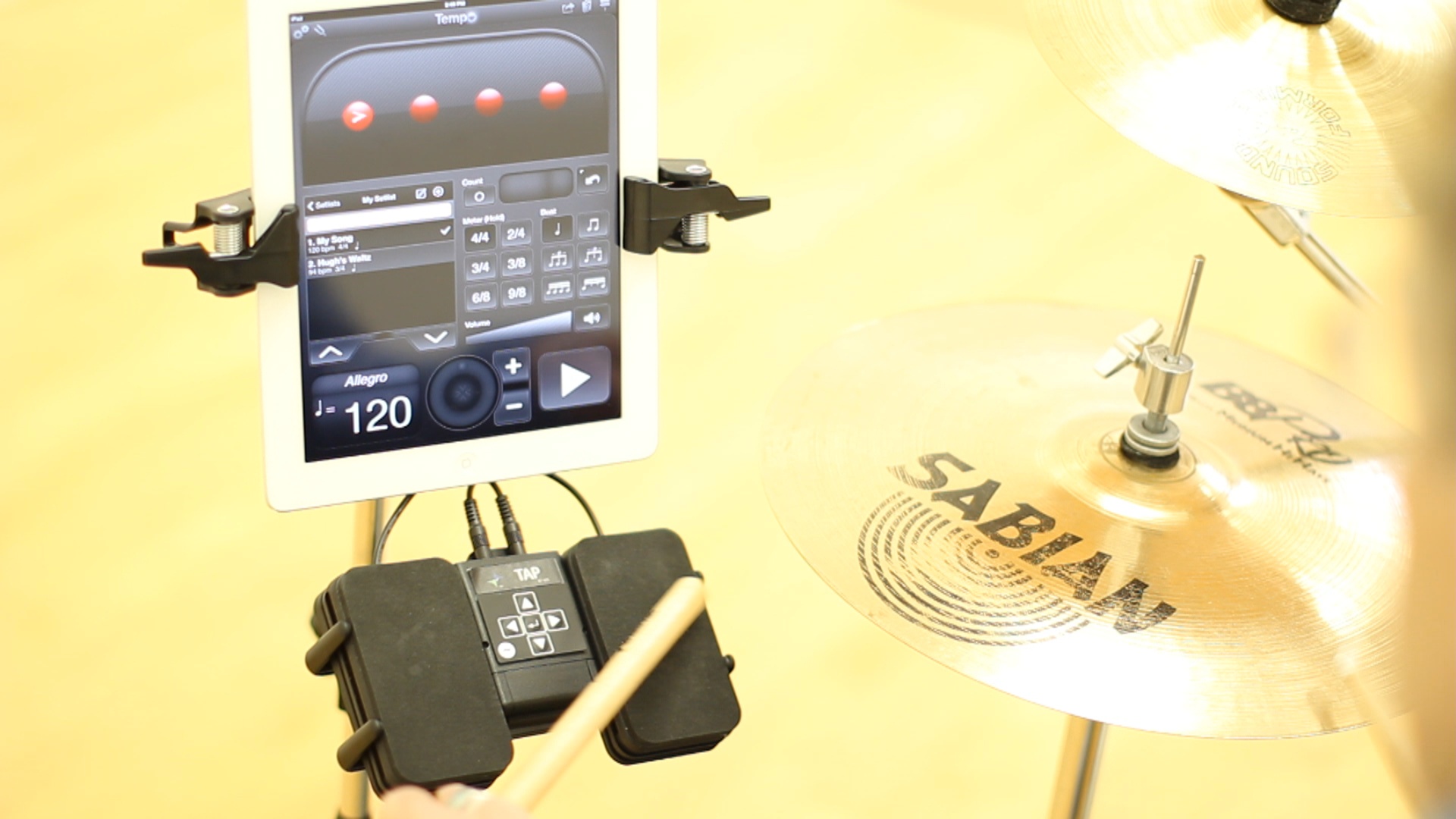 Trigger metronome apps with the AirTurn TAP