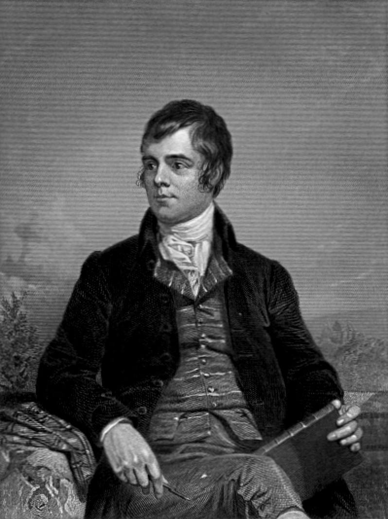 Scottish poet Robert Burns, 1759 - 1796.