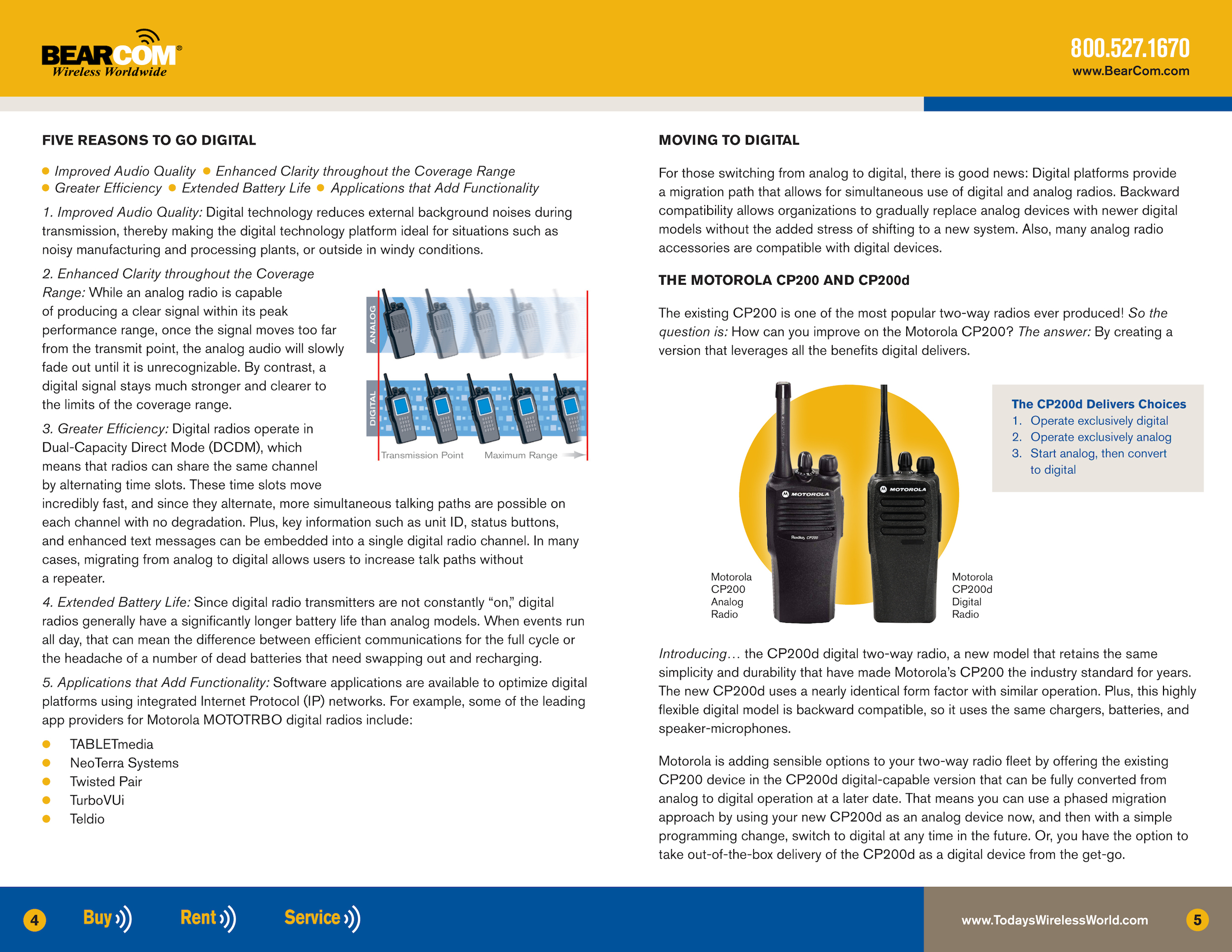 The publication explores the capabilities and benefits of the latest two-way radios.