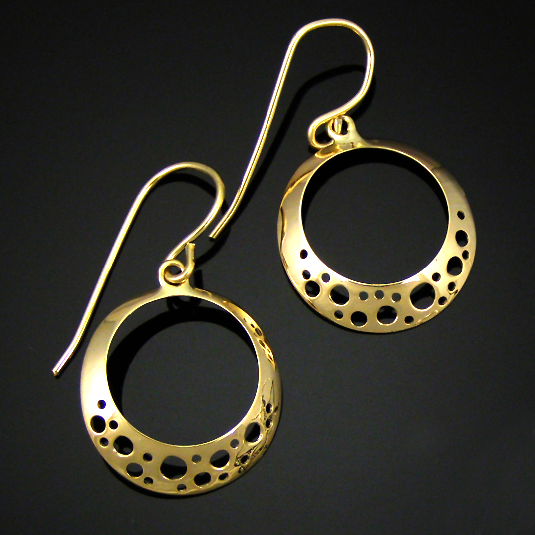 14K Gold Bubble Hoop Earring by Jason McLeod