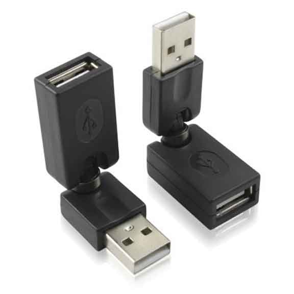 USB A Male to Female 360° Adapter
