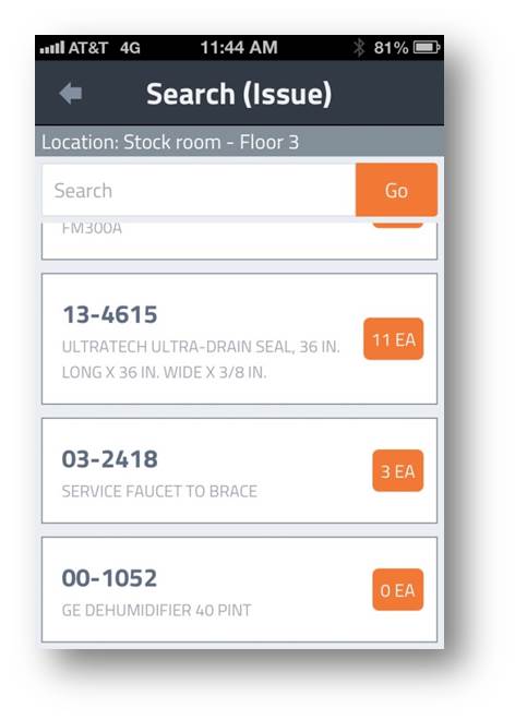MarginPoint 8 for Smartphones Search Screen