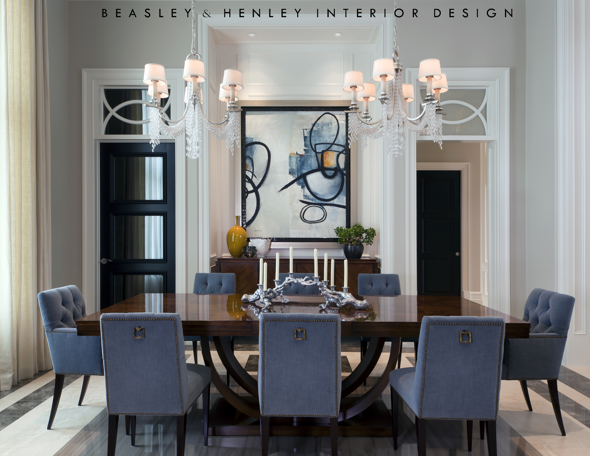 Beasley & Henley Interior Design, Luxury dining room