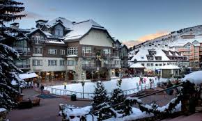 Alderhof ice skating rink in Vail’s Lionshead near the Antlers at Vail hotel