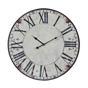 Sterling Lighting Clock Roman Numeral Printed Clock White With Black Print 118-040