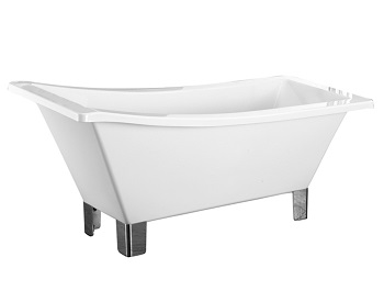 Barclay acrylic rectangular slipper tub on feet ATRSN68-WH-CP