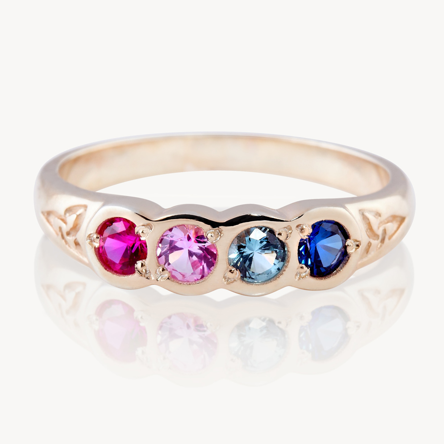 Personalized Mother's Birthstone Ring at CelticPromise.com