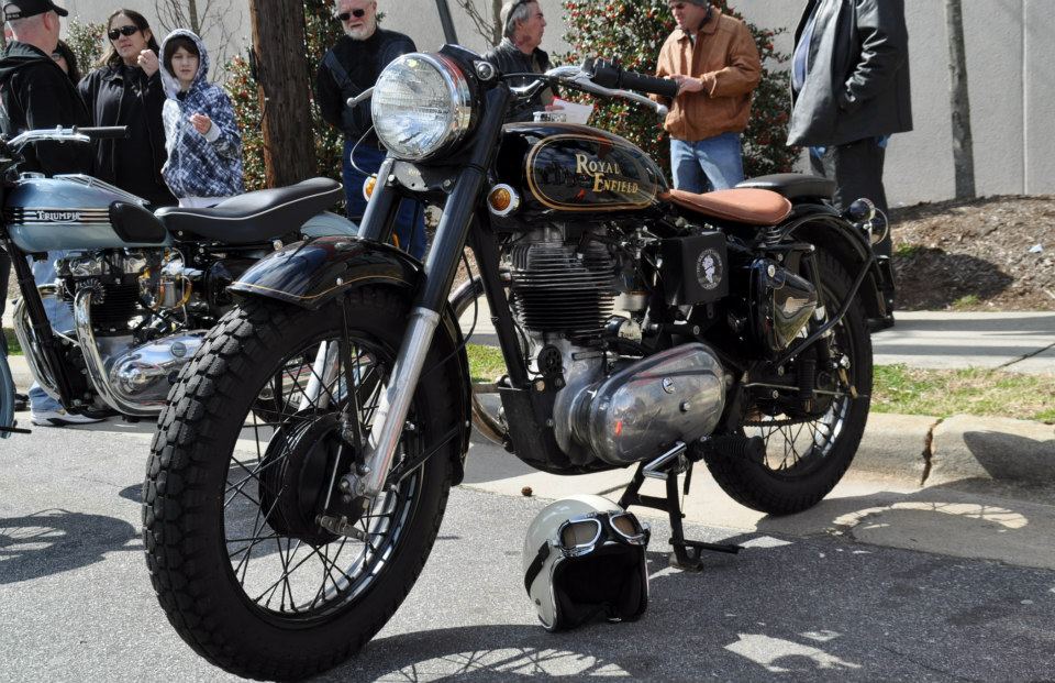 Families enjoy the fun of seeing the classics at Ray Price Triumph Vintage Day.