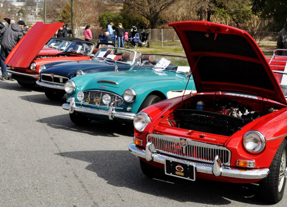 Classic cars on display at Ray Price Vintage Day.