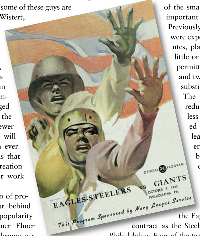 The cover of a program from a 1943 game between the Steagles and the New York Giants appears in the AMERICA IN WWII article. AMERICA IN WWII