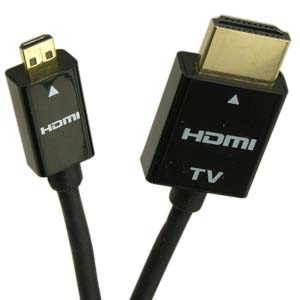 HDMI Male to Micro (D) RedMere Slim Cable 36AWG 3D 4K