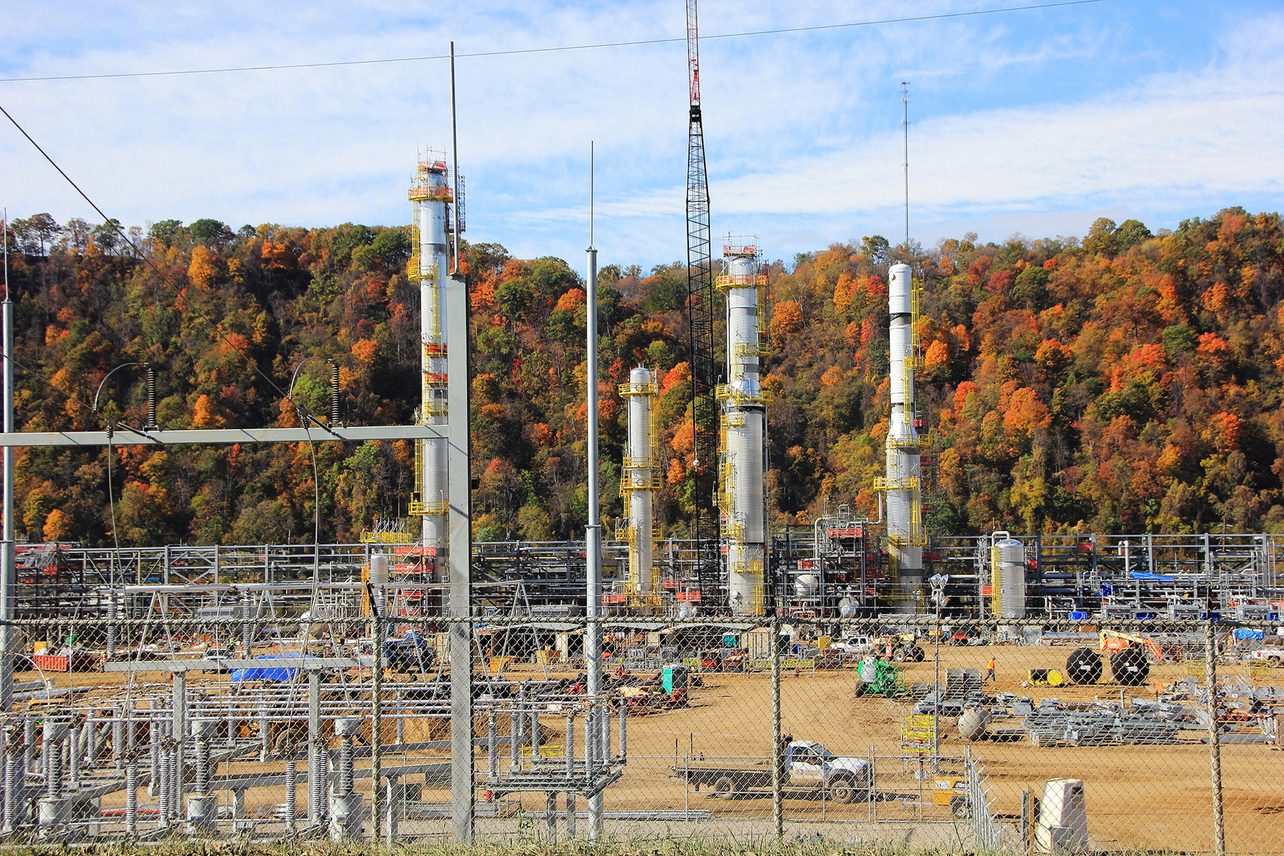 Gas processing plant in West Virginia